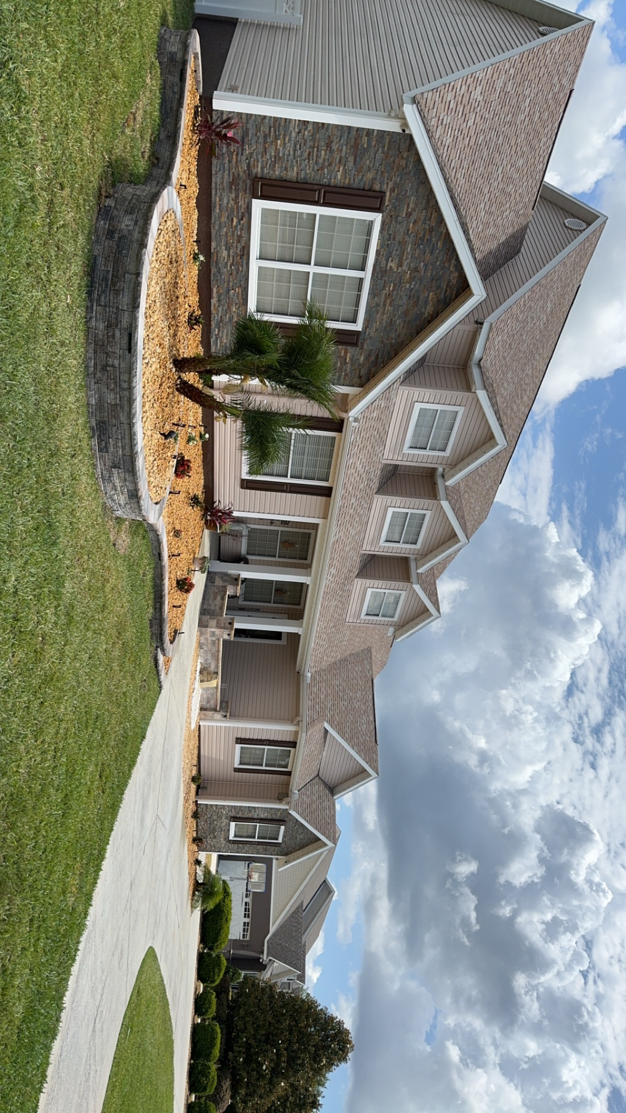 Large formed concrete driveway extension prepared for placement