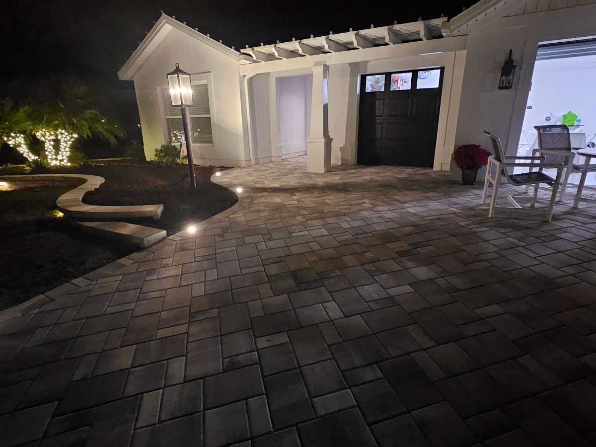 Concrete patio preparation with vapor barrier and reinforcing steel